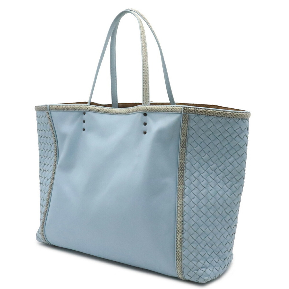 Bottega Veneta Blue Python Bag Light Intrecciato … - image 1